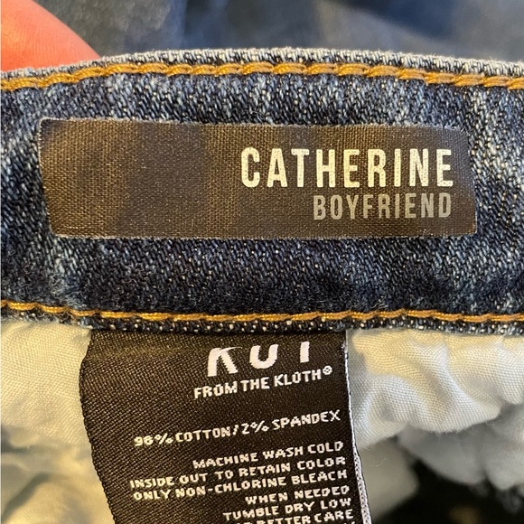 KUT FROM THE KLOTH Catherine Boyfriend Destroyed Denim Jeans Women’s Size 10 - Picture 7 of 9
